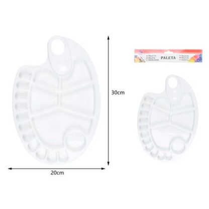 Paleta mezcladora de pintura plástico con 17 compartimientos
